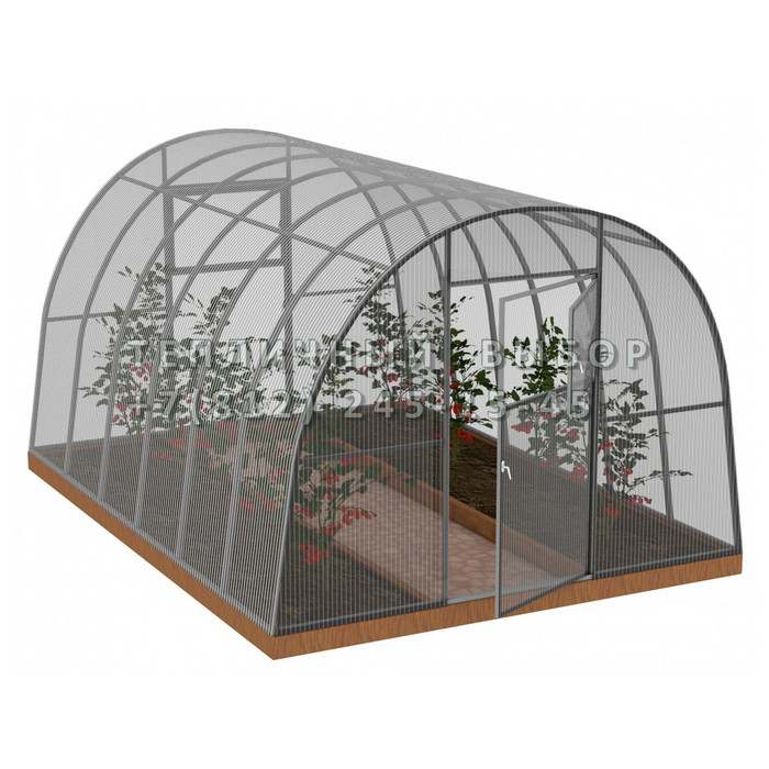 Теплица из поликарбоната Усиленная Арочная 3х4 h=2.1 м профиль 20х20 мм